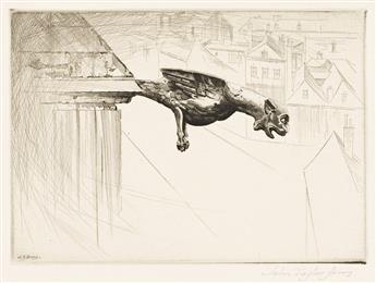 JOHN TAYLOR ARMS Three etchings from the Gargoyle Series.